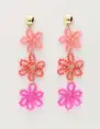 My Jewellery Earring statement 3 flowers pink MJ10066