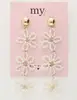 My Jewellery Earring statement 3 flowers white MJ10071