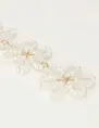 My Jewellery Earring statement 3 flowers white MJ10071