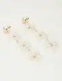 My Jewellery Earring statement 3 flowers white MJ10071