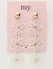 My Jewellery Earring statement 3 flowers white MJ10071