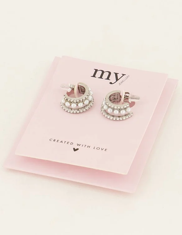 My Jewellery Earring strass/pearls MJ06810