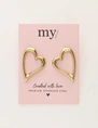 My Jewellery Earring studs open heart MJ11325