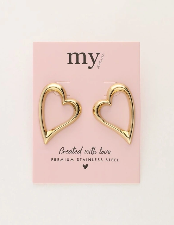 My Jewellery Earring studs open heart MJ11325
