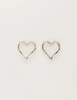 My Jewellery Earring studs open heart pearl MJ10962
