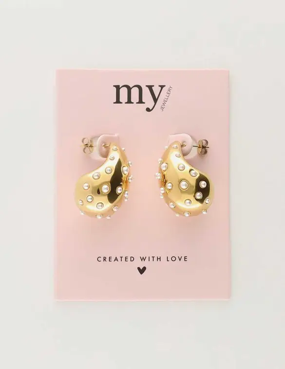 My Jewellery Earrings big drop with pearls MJ10707