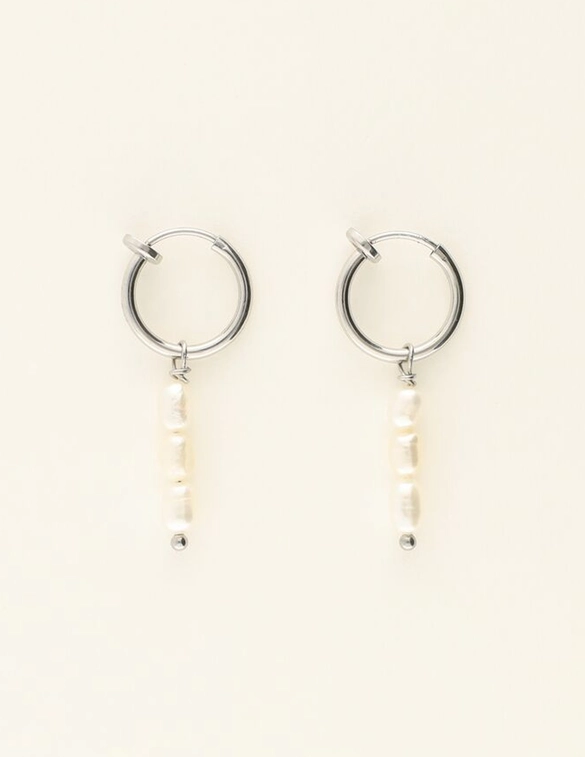 My Jewellery Earrings clip 3 pearls MJ09141