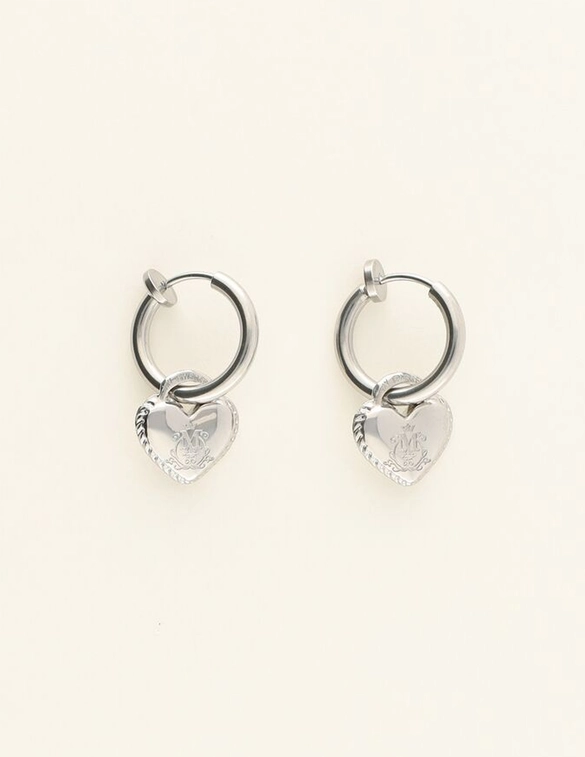 My Jewellery Earrings clip heart my logo MJ09142