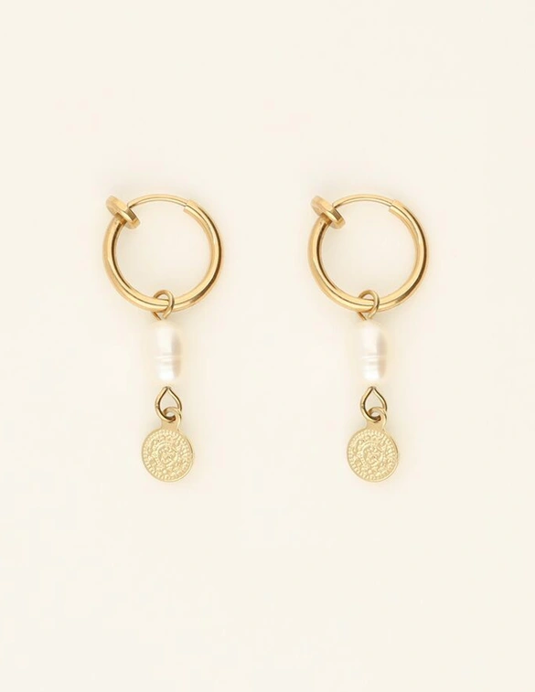 My Jewellery Earrings clip pearl & coin MJ09144