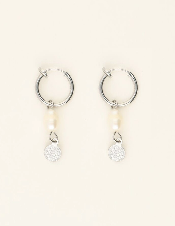 My Jewellery Earrings clip pearl & coin MJ09144