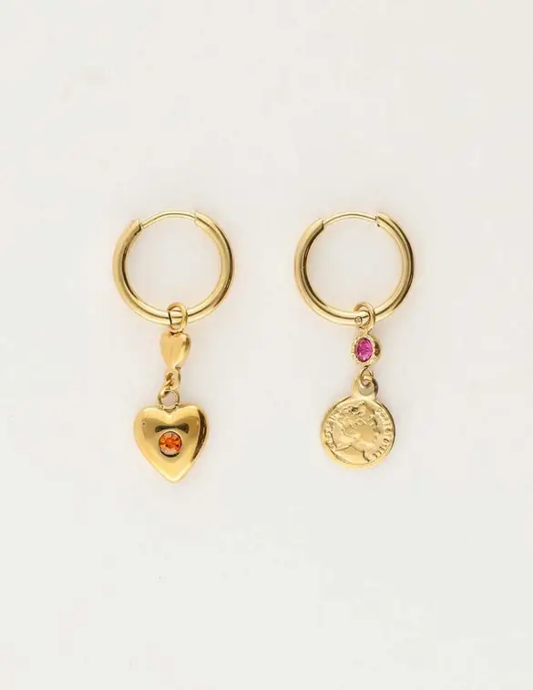 My Jewellery Earrings heart & coin MJ10685