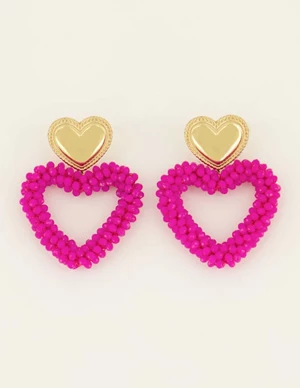My Jewellery Earrings hearts beaded MJ08149