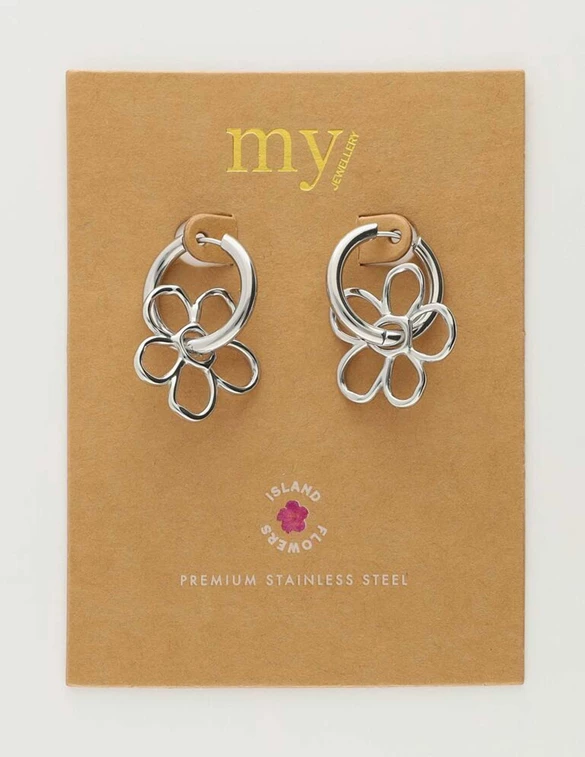 My Jewellery Earrings hoops flower MJ10721