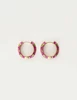 My Jewellery Earrings hoops handpainted flowers MJ10219