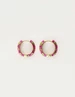 My Jewellery Earrings hoops handpainted flowers MJ10219