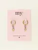 My Jewellery Earrings hoops pink coin MJ09032