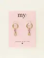 My Jewellery Earrings hoops pink coin MJ09032