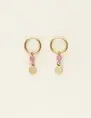 My Jewellery Earrings hoops pink coin MJ09032