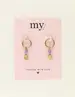 My Jewellery Earrings hoops purple coin MJ09031