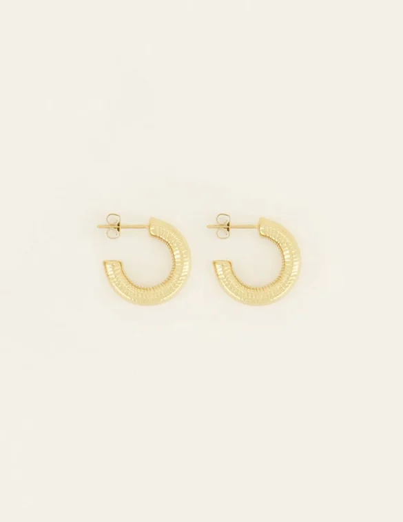 My Jewellery Earrings hoops ribbed small MJ07380