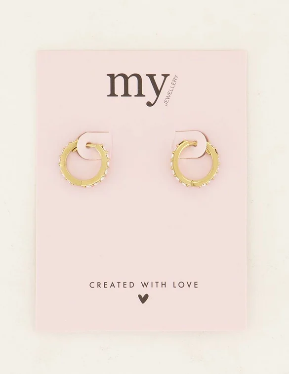 My Jewellery Earrings hoops with stones MJ07244