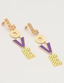 My Jewellery Earrings letters love purple MJ10164
