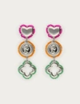 My Jewellery Earrings stmt beaded charms clover MJ12619