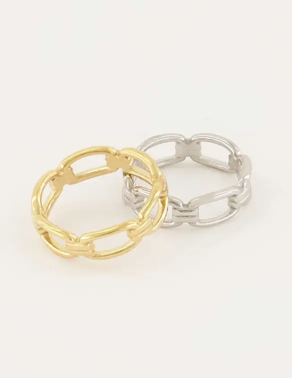 My Jewellery Iconic ring met schakels MJ06060