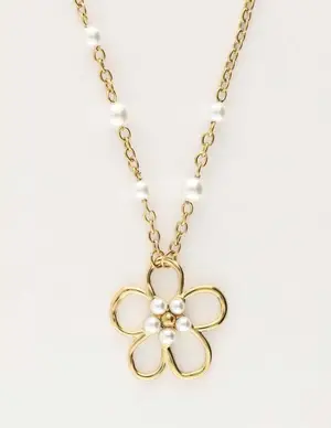 My Jewellery island flower pearl necklace MJ10807