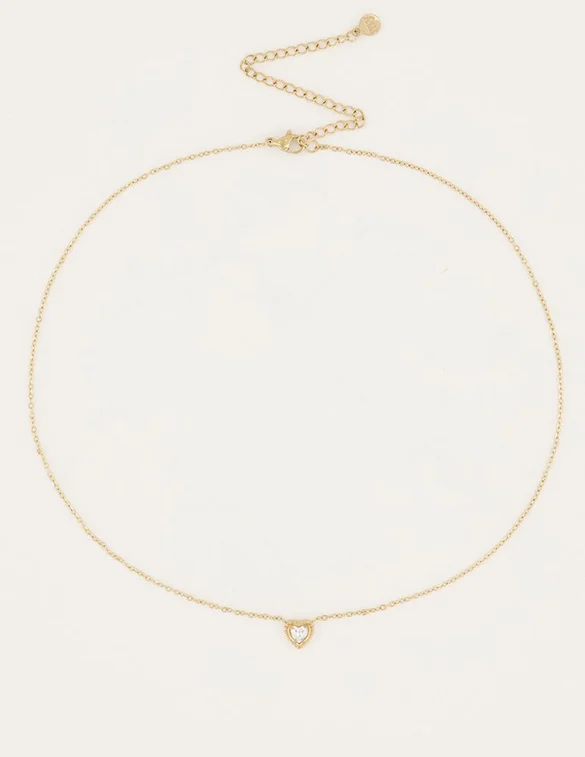 My Jewellery Ketting Hartje Strass MJ04777