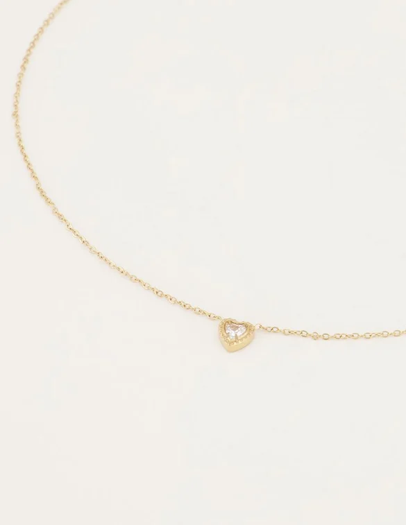 My Jewellery Ketting Hartje Strass MJ04777
