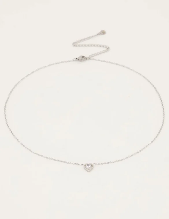 My Jewellery Ketting Hartje Strass MJ04777