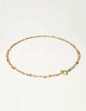 My Jewellery Necklace 3 layers miyuki blue pink MJ10235