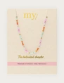 My Jewellery Necklace beads blue orange MJ13749