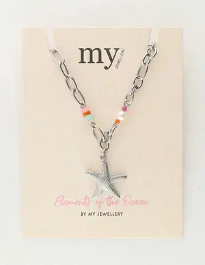 My Jewellery Necklace chain beads & starfish MJ09679