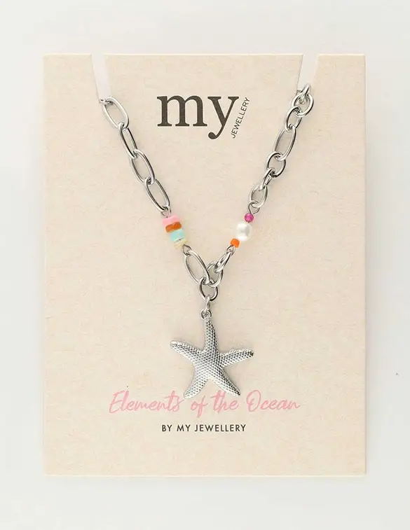 My Jewellery Necklace chain beads & starfish MJ09679