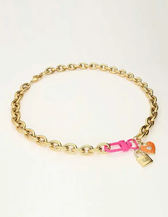 My Jewellery Necklace chain with charms and pink MJ08350