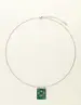 My Jewellery Necklace green square charm MJ09421