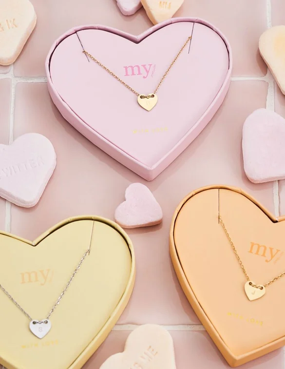 My Jewellery Necklace initials on heart MJ07876A