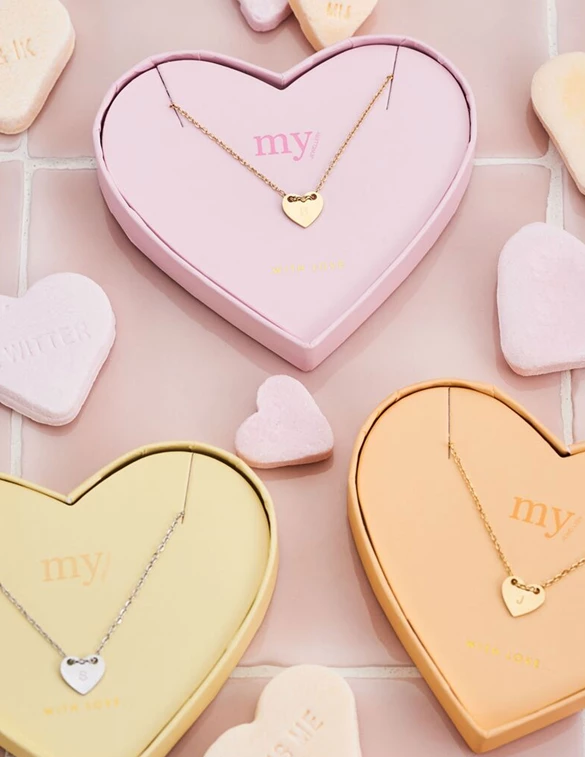 My Jewellery Necklace initials on heart MJ07876C