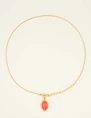My Jewellery Necklace oval flower pink MJ08633