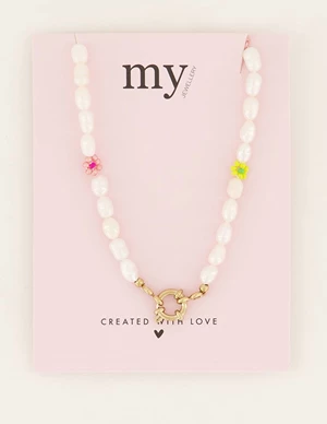My Jewellery Necklace pearls and flowers MJ06392