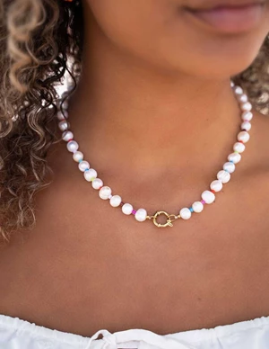 My Jewellery Necklace/phonecord pearls multicolo MJ08730