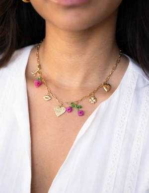 My Jewellery Necklace pink cherry & grape MJ10963