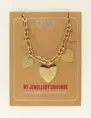 My Jewellery Necklace statement chain hearts MJ09643