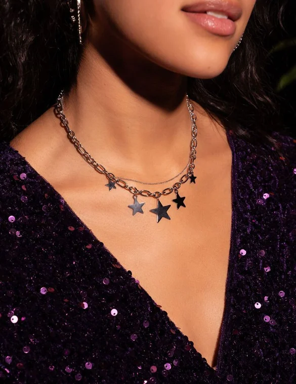 My Jewellery Necklace statement chain stars MJ09525