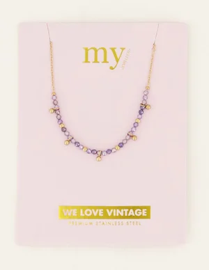 My Jewellery Necklace Vintage Purple Beads MJ06564