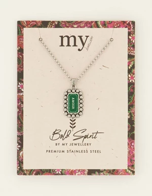 My Jewellery Necklace with green amour enamel MJ07821