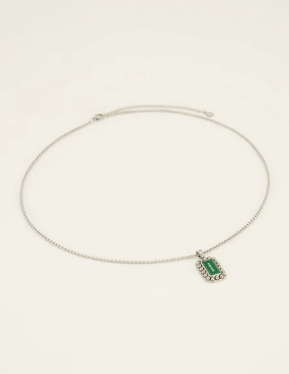 My Jewellery Necklace with green amour enamel MJ07821