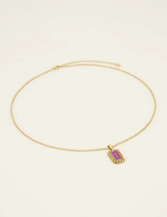 My Jewellery Necklace with purple amour enamel MJ07824